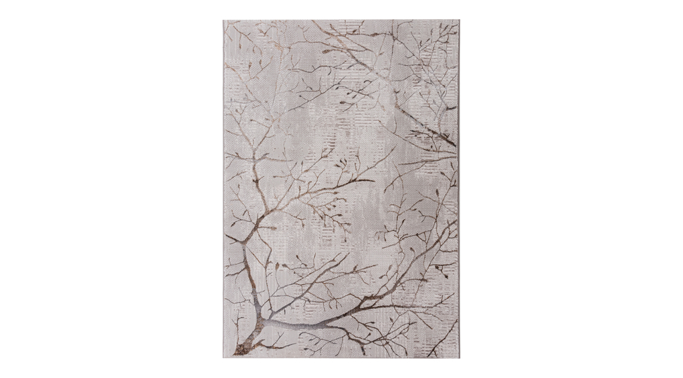 Dywan nowoczesny w gałęzie  szary MIGUEL 160x230 cm