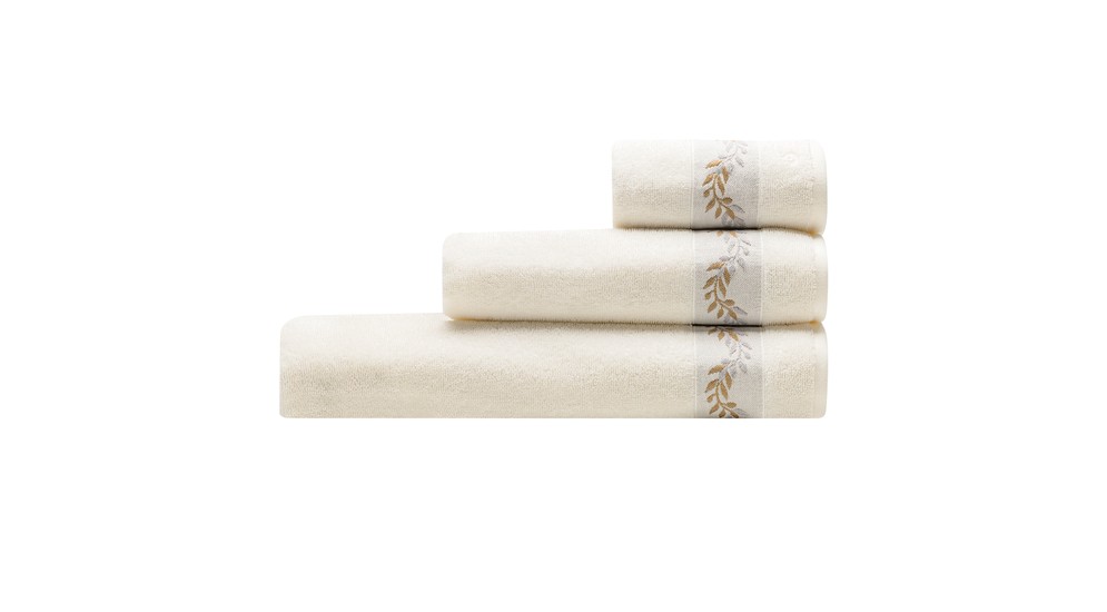 Komplet 3 ręczników ecru BOTANIC