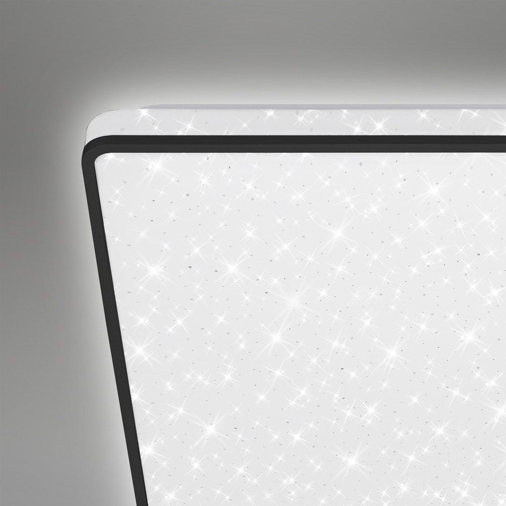 Plafon LED glamour biało-czarny LINO 27 cm