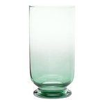 Świecznik szklany PLAMA OMBRE zielony 23 cm