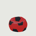 Puf dla dzieci piłka czerwono-czarny SPORT M