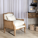 Fotel wypoczynkowy biały vintage ACOLLO