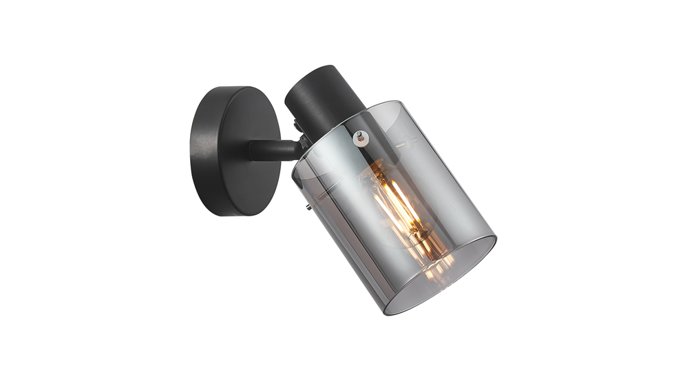 Kinkiet/spot SARDO posiada oprawę przeznaczoną dla pojedynczej żarówki LED typu E14 o mocy maksymalnej 40W.