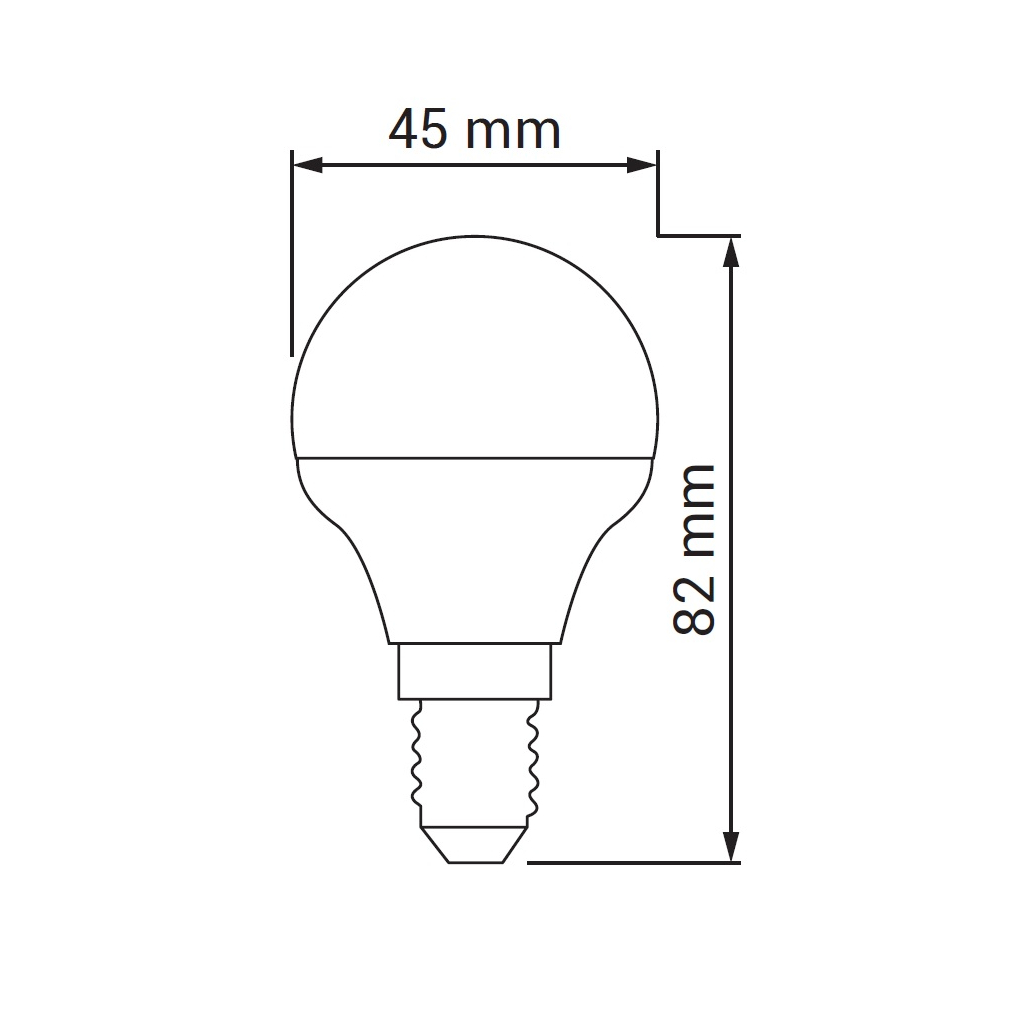 Żarówka LED E14 6W barwa zimna ORO-E14-G45-TOTO-6W