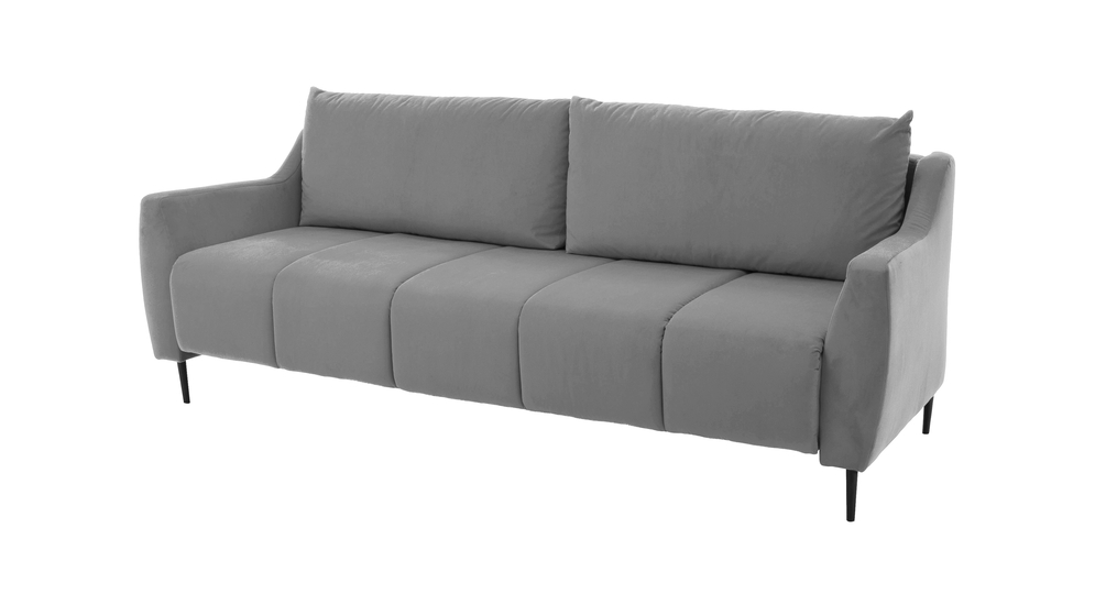 Sofa rozkładana szara 3-osobowa ETNA
