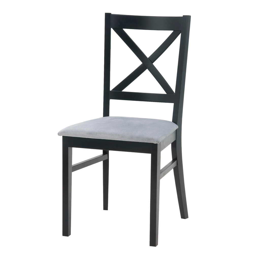 Krzesło do jadalni krzyżowe czarne ZAYDEN