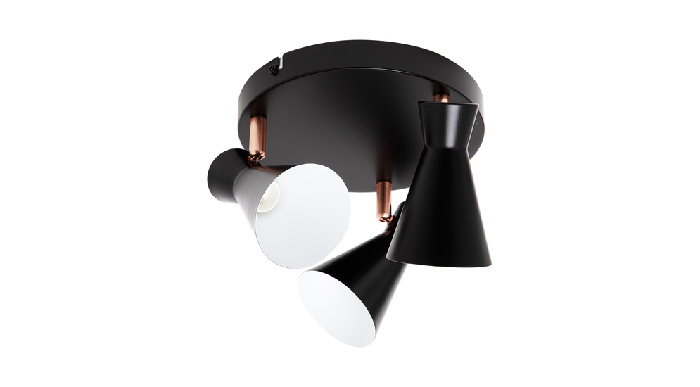 Lampa sufitowa ORO BRANTA posiada oprawę dla 3 żarówek LED typu E14 i mocy maksymalnej 10W.