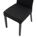 Krzesło tapicerowane czarne EMISA buk black