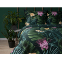 Komplet pościeli z satyny bawełnianej w tropikalne kwiaty JUNGLE 160x200 cm