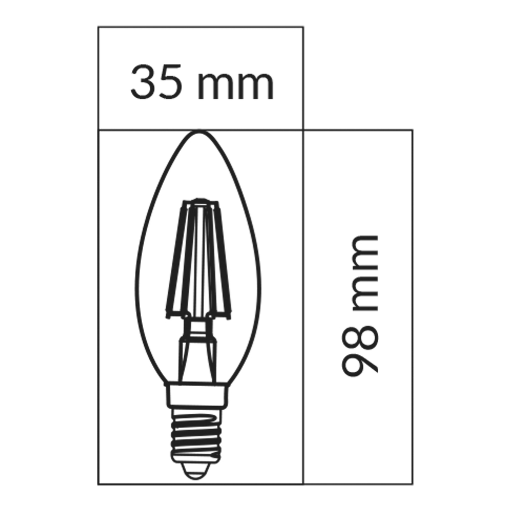 Żarówka LED E14 6W ORO-E14-C35-FL-CLARO-6W-DW barwa neutralna