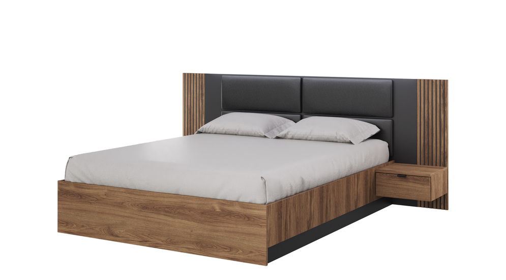 Łóżko z szafkami i pojemnikiem BOSTON 160x200 cm