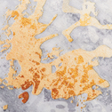 Dywan abstrakcyjny ze złotym deseniem NOMAD 120x170 cm