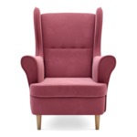 Fotel uszak różowy ARTE