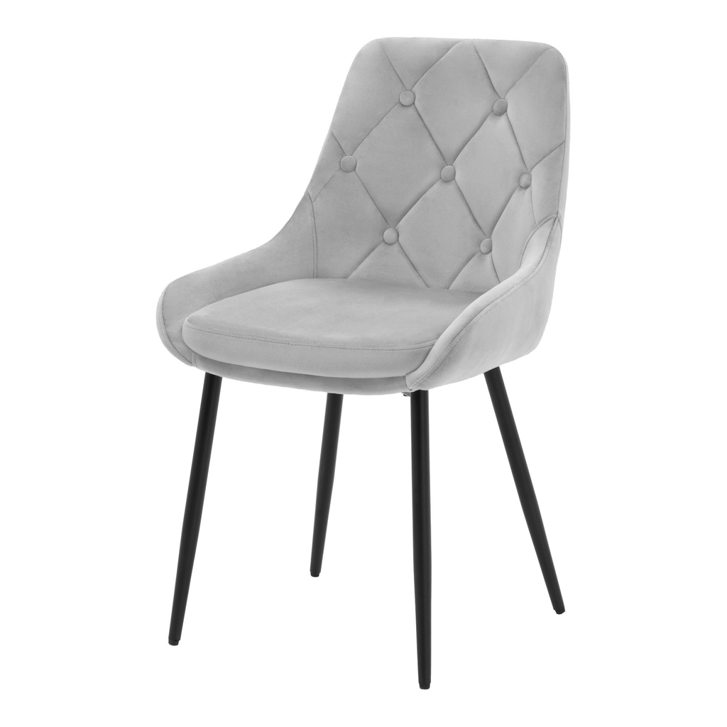 FYRA to eleganckie krzesło tapicerowane z pikowanym oparciem, które pięknie zaprezentuje się w Twojej jadalni lub salonie.
