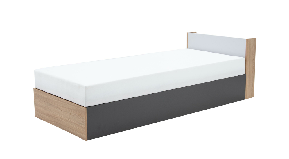 Łóżko z materacem i pojemnikiem 90 cm lewe IMOLA