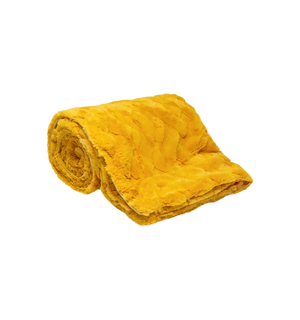 Koc włochacz żółty SERGE 150x200 cm