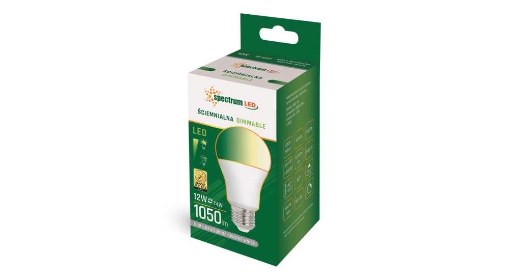 Żarówka LED E27 12W barwa neutralna GLS DIMMABLE SPECTRUM