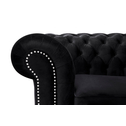 Sofa glamour rozkładana czarna CHESTER