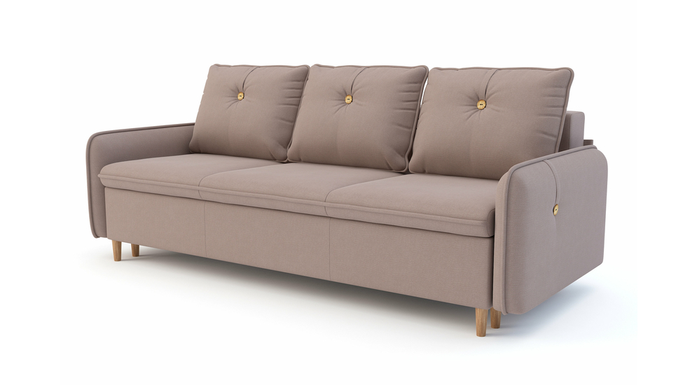 Sofa rozkładana 3-osobowa z guzikami ROCO