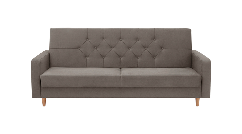 Sofa rozkładana jasnobrązowa LOBOC