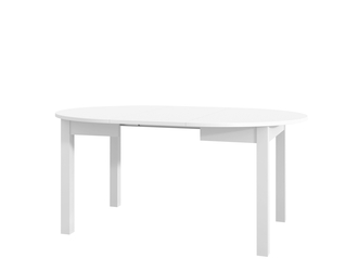 Stół okrągły biały LUNI 110 - 160 cm