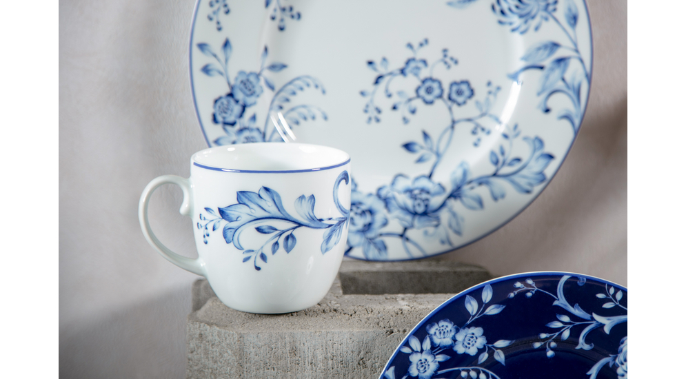 Talerz deserowy EVIA BLUE porcelana Bogucice 23 cm