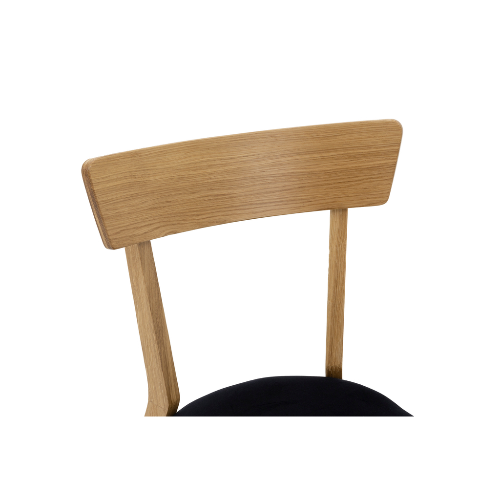 Krzesło drewniane z tapicerowanym siedziskiem retro OSLO