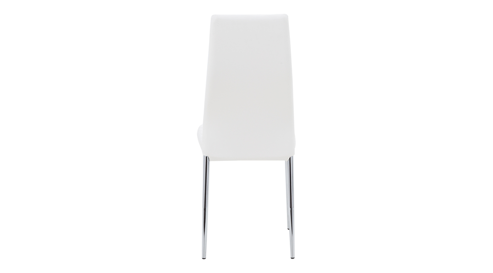 Krzesło tapicerowane białą ekoskórą PIK