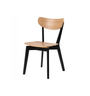 Krzesło retro drewniane z czarnymi nogami BLACKY