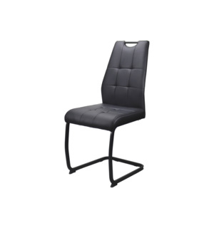 Krzesło pikowane czarne ATOLA
