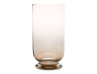 Świecznik szklany PLAMA OMBRE topaz 23 cm