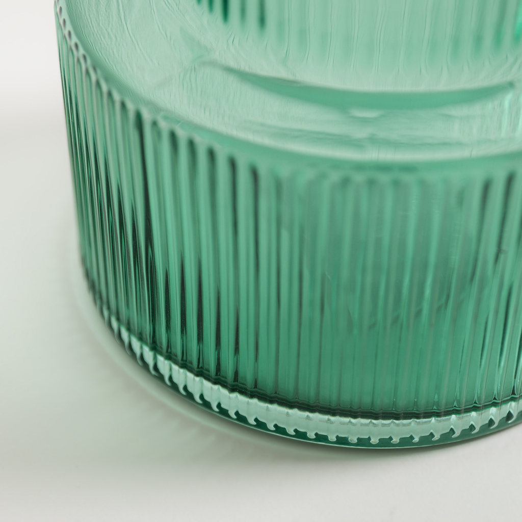 Wazon szklany zielony 30,5 cm