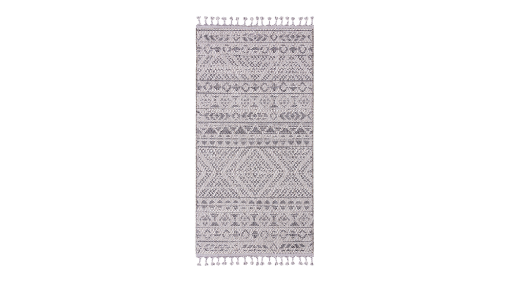 Dywan z frędzlami kremowy FLETTE 80x150 cm