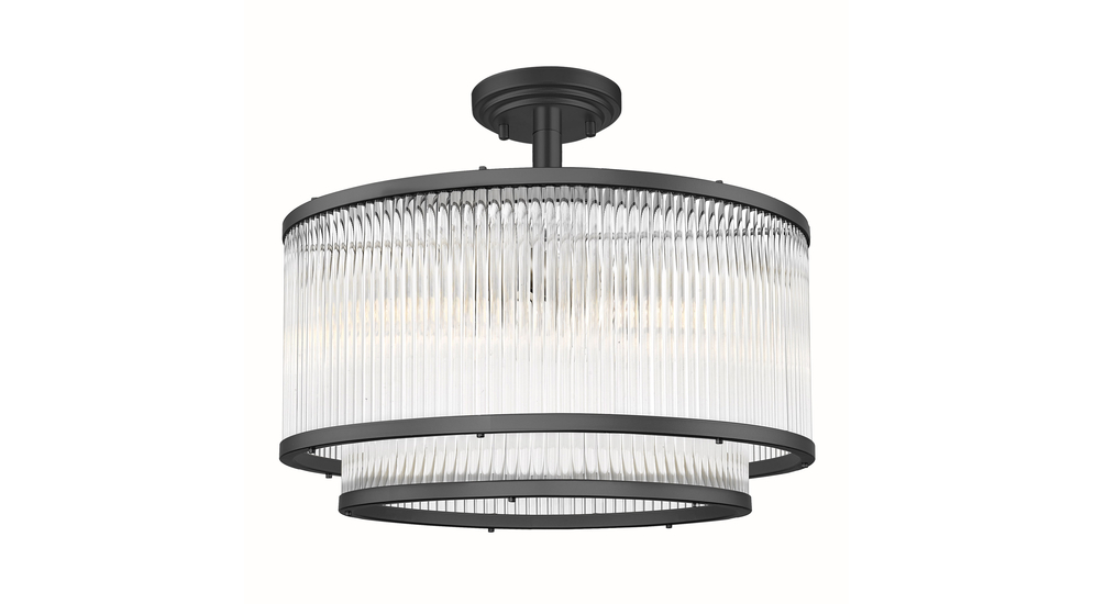 Lampę sufitową SERGIO o średnicy 41,5 cm możesz wykorzystać jako ozdobę oraz oświetlenie dla pokoju dziennego, salonu lub jadalni.