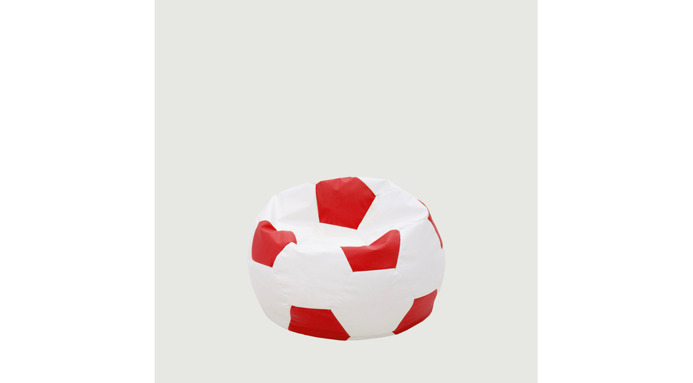 Puf dla dzieci piłka biało-czerwony SPORT L
