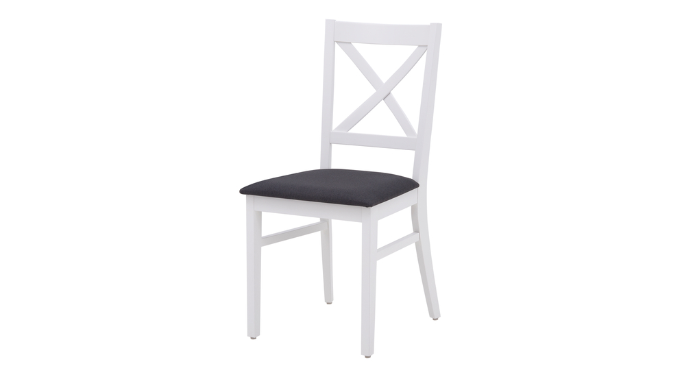 Krzesło do jadalni krzyżowe białe ZAYDEN