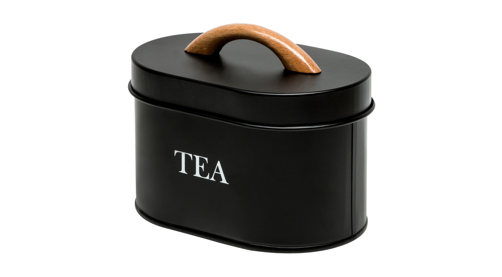 Pojemnik kuchenny na herbatę czarny 15 cm