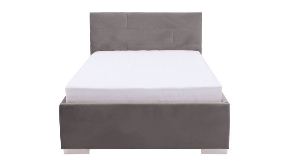 Łóżko szare z pojemnikiem MEZO 90x200 cm