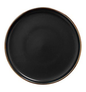 Talerz deserowy ceramiczny czarno-złoty RANDO 20 cm
