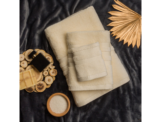 Ręcznik bawełniany krem CAROLINE 50x90 cm