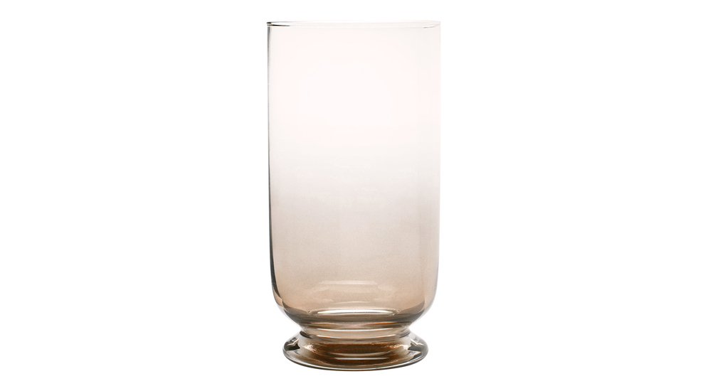 Świecznik szklany PLAMA OMBRE topaz 23 cm