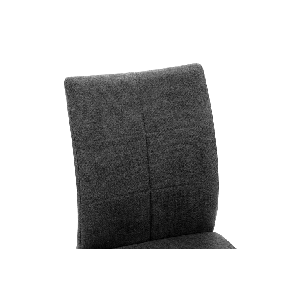 Krzesło tapicerowane szare, oparcie - zbliżenie.