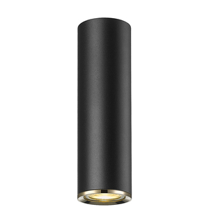 Lampa sufitowa tuba czarno-złota LOYA 20 cm