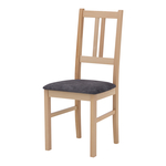 Krzesło drewniane z szarym siedziskiem ONTIKA II