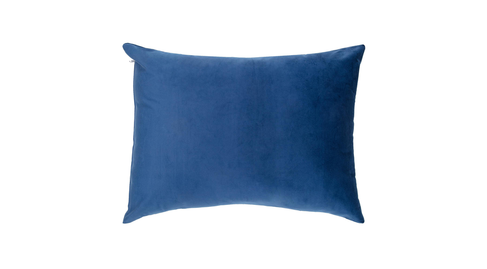 Poszewka na poduszkę welurowa niebieska BELLO 45x60 cm