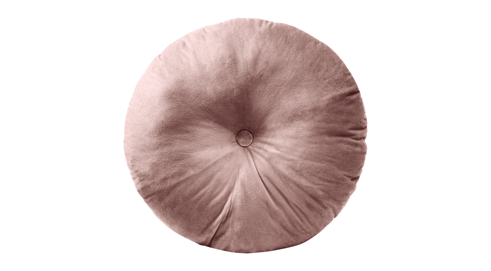 Poduszka okrągła welurowa brudny róż CIRCLET 40 cm