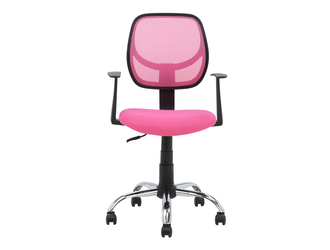 Fotel biurowy z siatką mesh różowy NOPE 