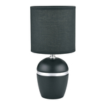 Lampa stołowa ceramiczna czarno-srebrna 27 cm