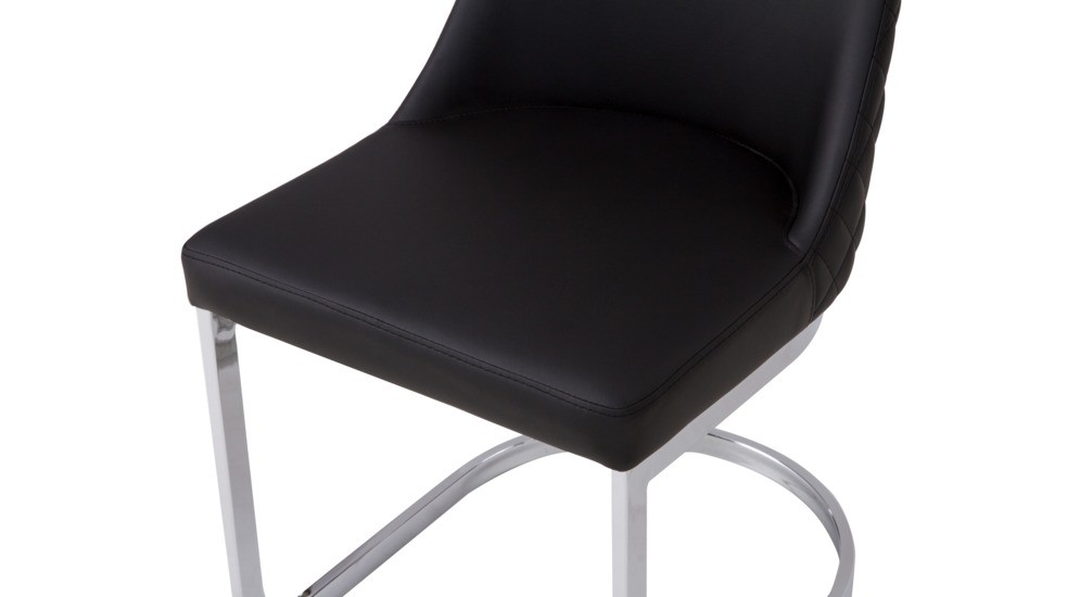 Krzesło na płozie czarne POLLA