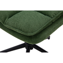 Fotel obrotowy z podnóżkiem zielony CHENNAI